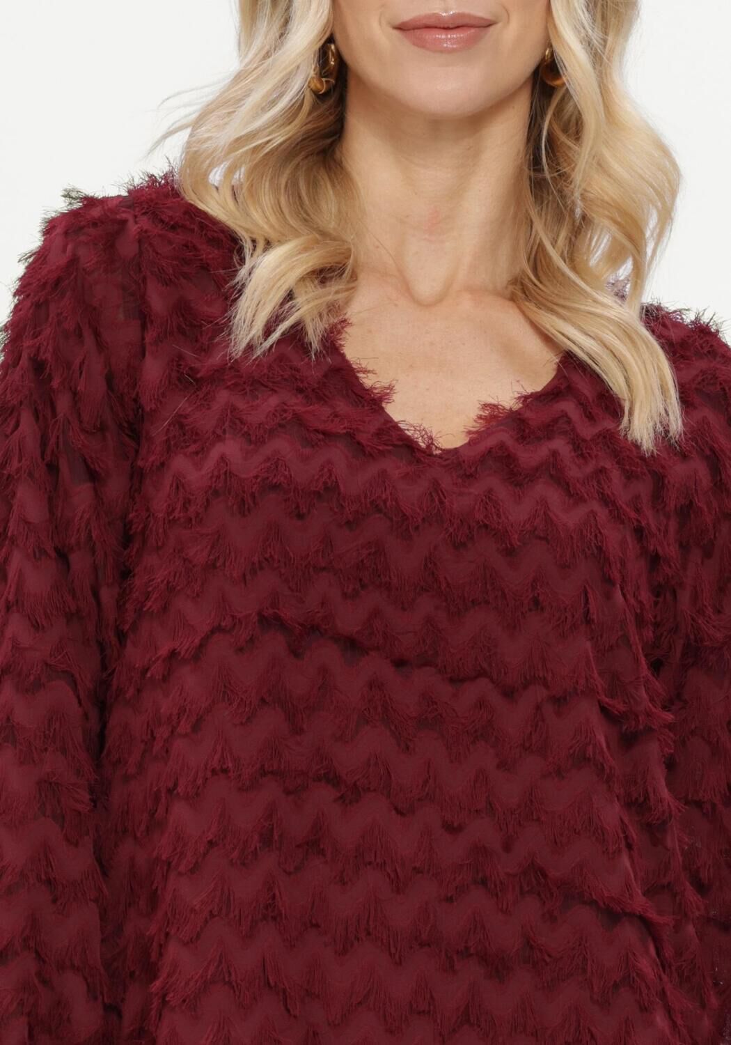 SELECTED WOMEN Mini robe SLWMYLA LS RELAXED SHORT DRESS Bordeaux - large