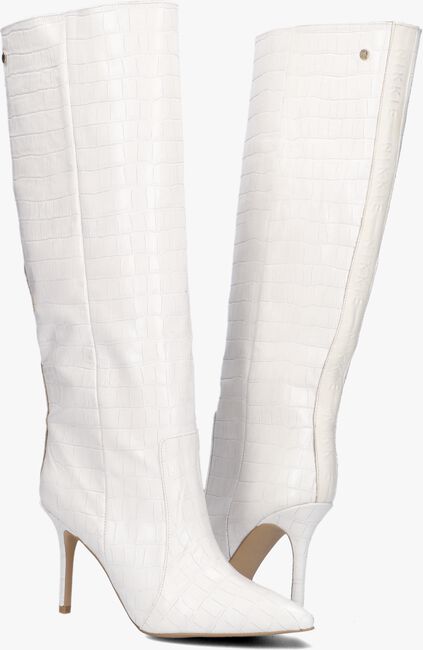 NIKKIE CROCO HIGH BOOTS Bottes hautes en blanc - large