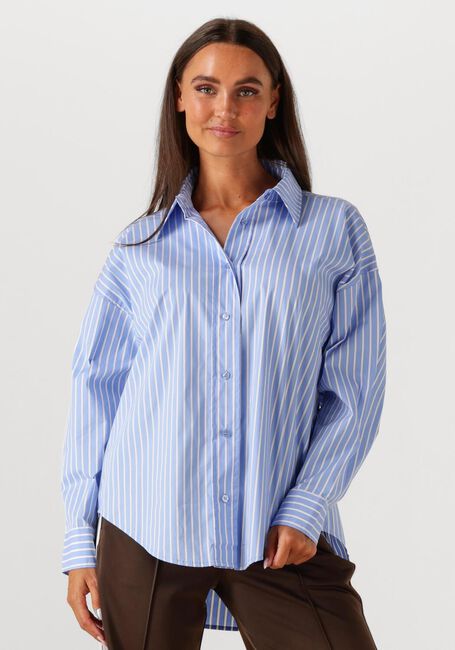 HAUTE L'AMITIÉ BOW CANDY TWIST STRIPE SHIRT Blouses Bleu clair - large