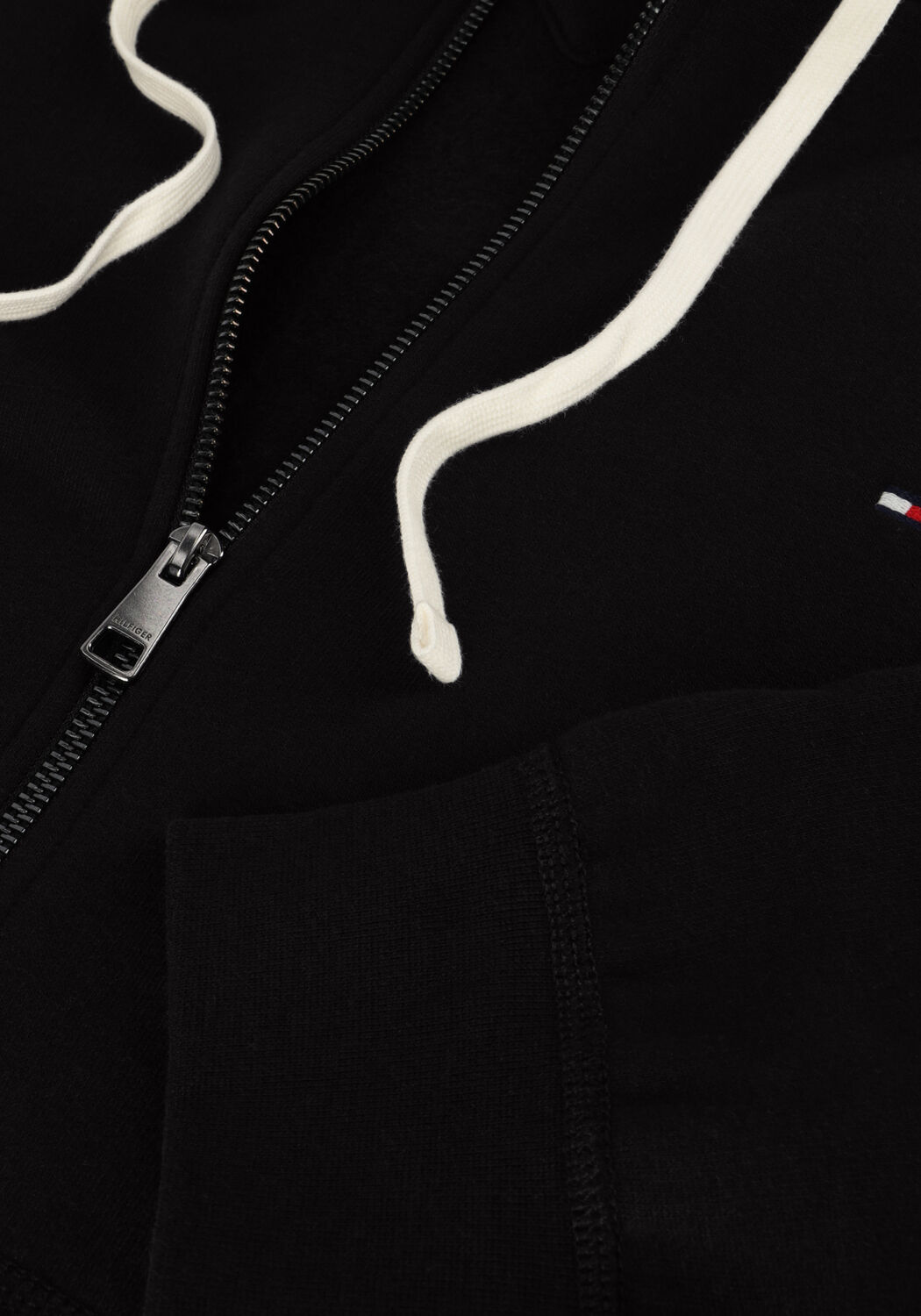 Zwarte TOMMY HILFIGER Vest ESSENTIAL FLEECE ZIP THROUGH - large