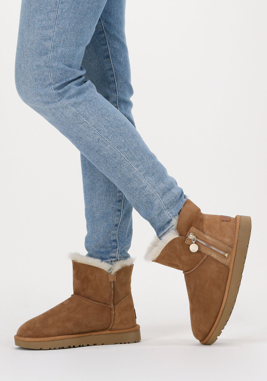 Camel UGG Vachtlaarzen W BAILEY ZIP MINI Omoda