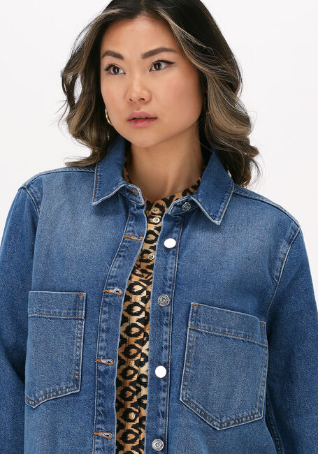 Blauwe SCOTCH & SODA  DENIM SHIRT WITH FRINGE DETAIL - large