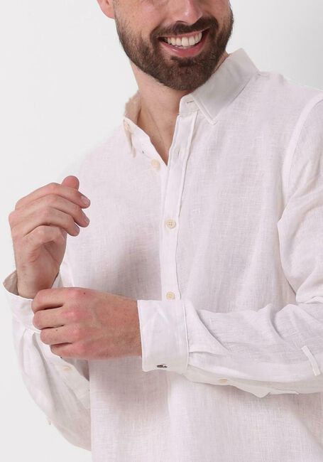 SCOTCH & SODA Chemise décontracté LINEN SHIRT WITH ROLL-UP en blanc - large