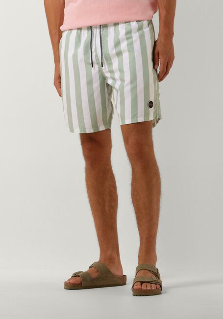 Groene SHIWI  MEN SWIMSHORT BROAD STRIPE - large