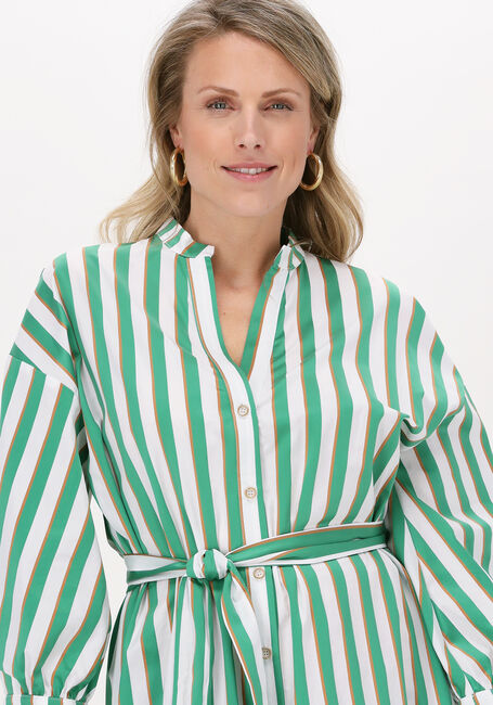 ACCESS Robe midi STRIPED SHIRT DRESS en vert - large