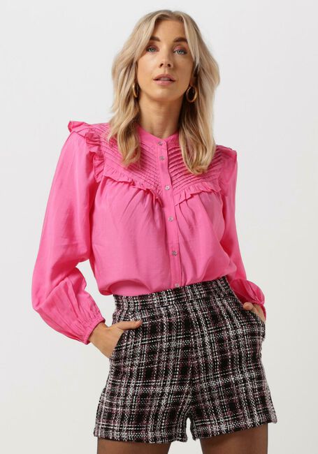 Roze CO'COUTURE  CALLUM FRILL SHOULDER SHIRT - large