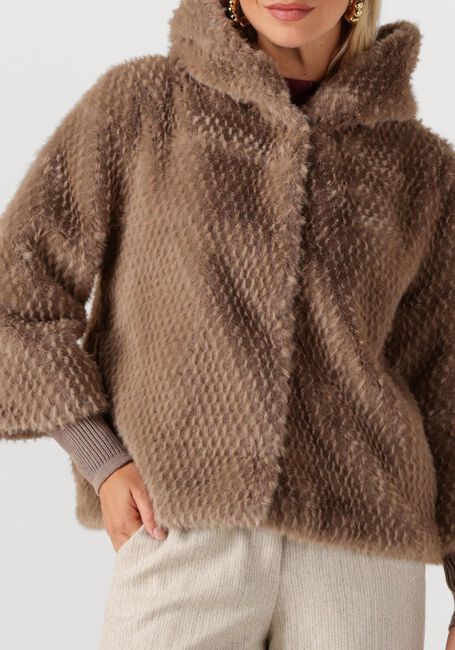 Bruine SIMPLE Faux fur jas WV-ITA-FFUR-25-3 - large
