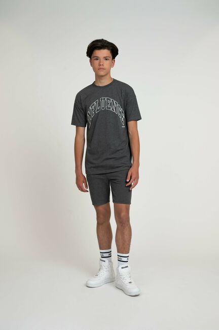 Donkergrijze NIK & NIK Korte broek KEITH PIQUE SHORTS - large