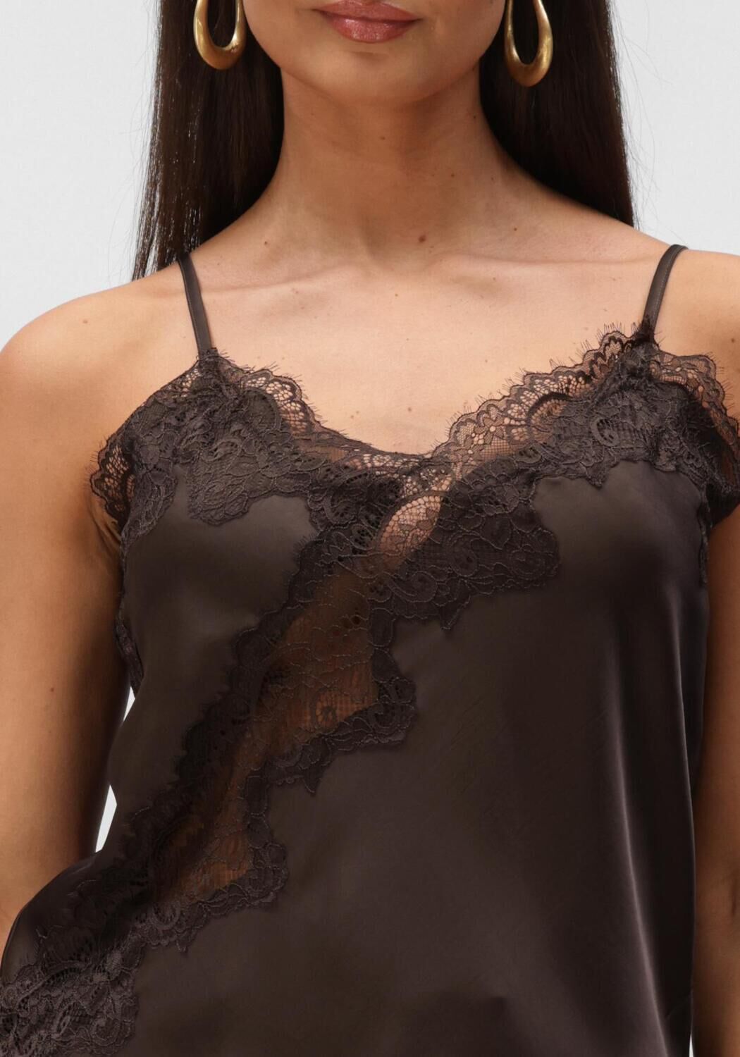 Bruine NEO NOIR Top VIOLE LACE TOP - large