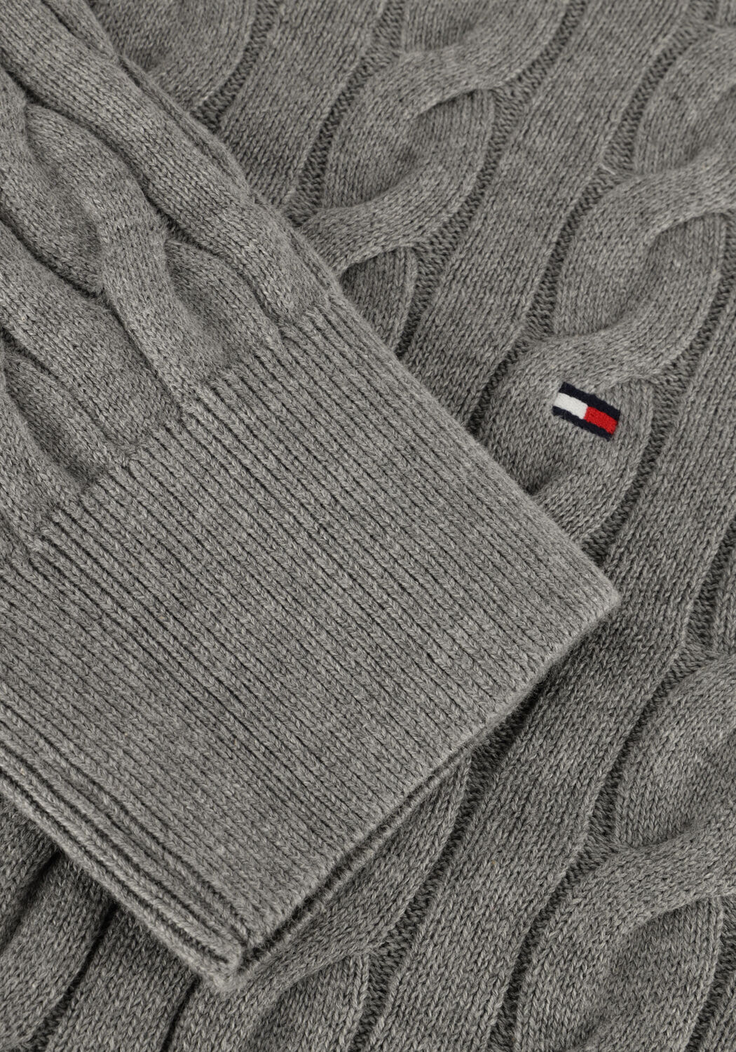TOMMY HILFIGER Pull CLASSIC CABLE CREW NECK en gris - large