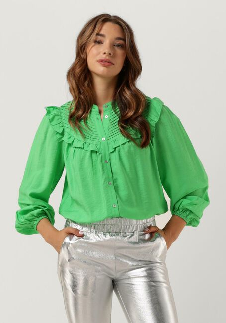 CO'COUTURE Blouse CALLUM FRILL SHOULDER SHIRT en vert - large