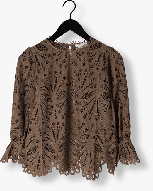 Taupe NEO NOIR Blouse ADELA EMBROIDERY BLOUSE - large