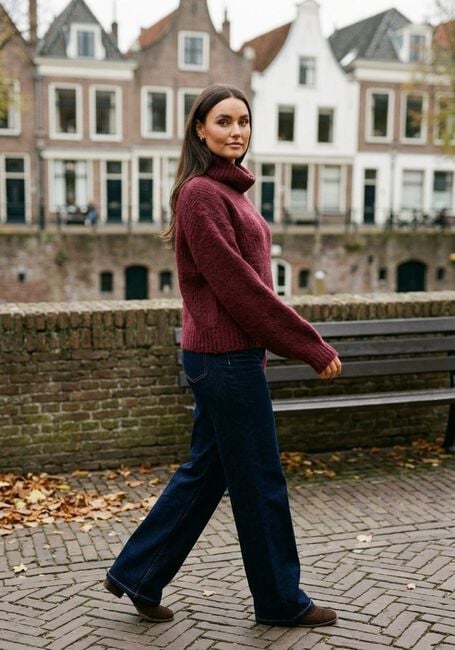 Y.A.S. Pull YASLAMBI LS KNIT ROLLNECK PULLOVER Bordeaux - large