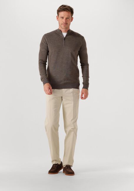 Bruine STEFANO LAURAN Trui HALF ZIP - large