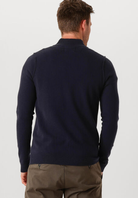 Blauwe BUTCHER OF BLUE Trui CLIFDEN HALFZIP - large