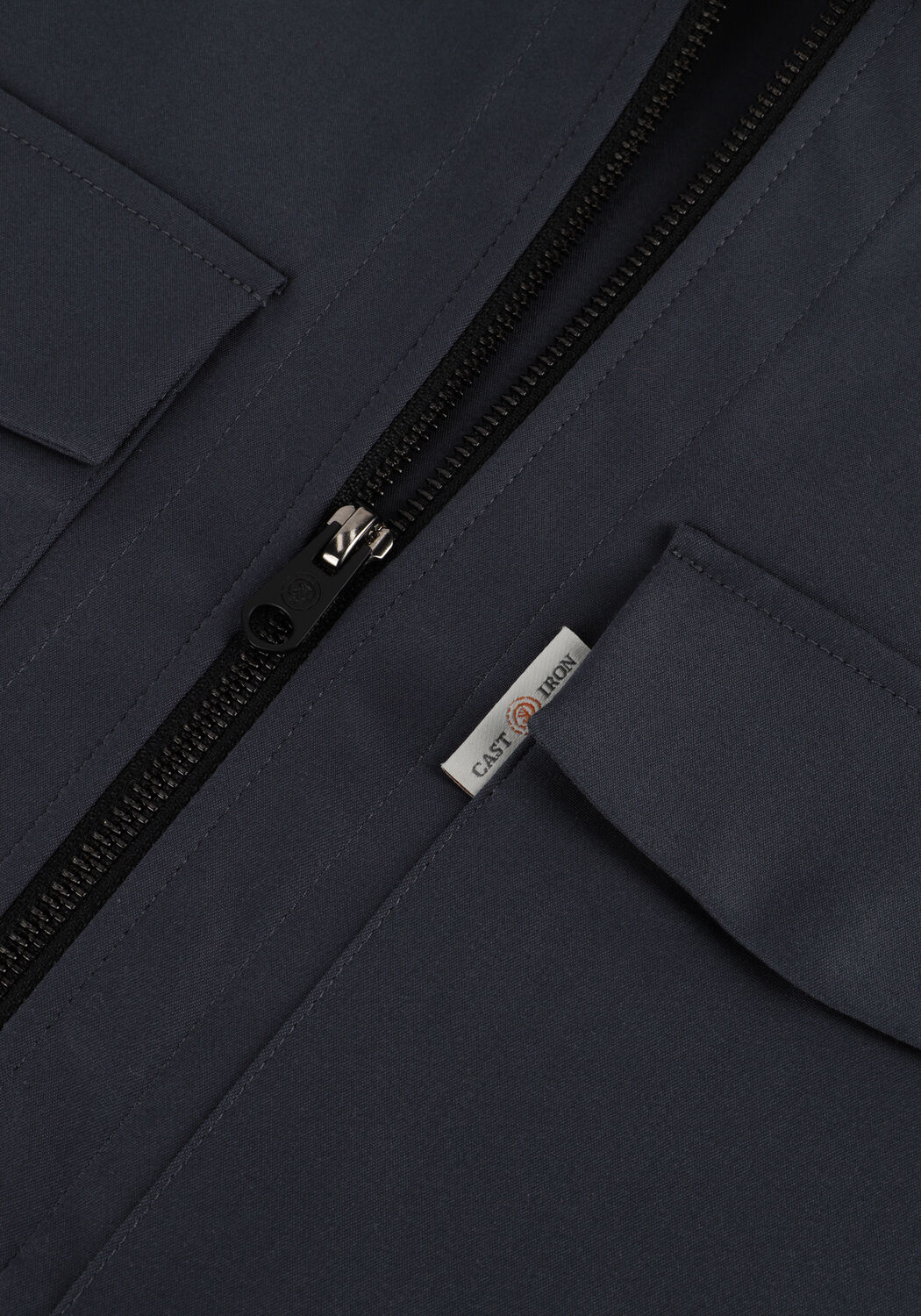 Blauwe CAST IRON Overshirt LONG SLEEVE SHIRT OVERSHIRT REGULAR FIT - large