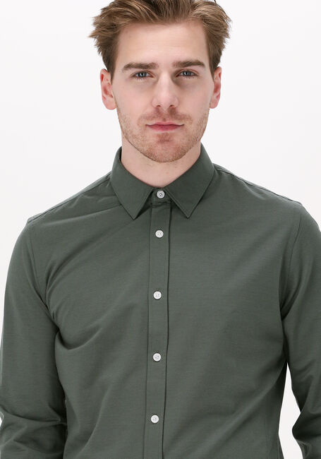Groene CAST IRON Casual overhemd LONG SLEEVE SHIRT TWILL JERSEY - large