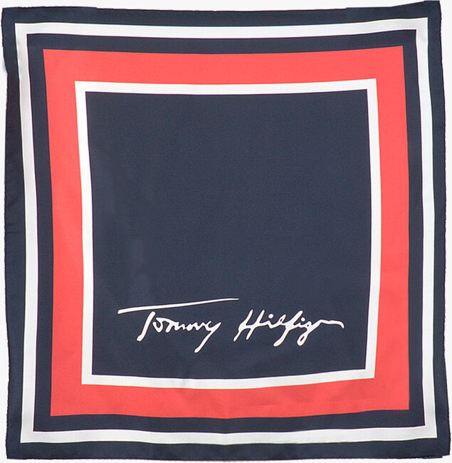 TOMMY HILFIGER SIGNATURE SILK FOULARD Foulard en bleu - large