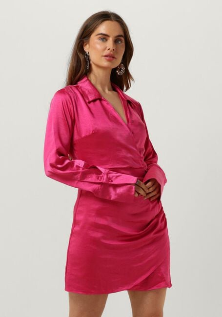 COLOURFUL REBEL Mini robe RUNA SATIN MINI DRESS Fuchsia - large