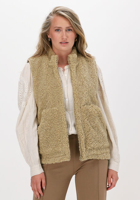 NA-KD Veste sans manches TEDDY VEST Kaki - large