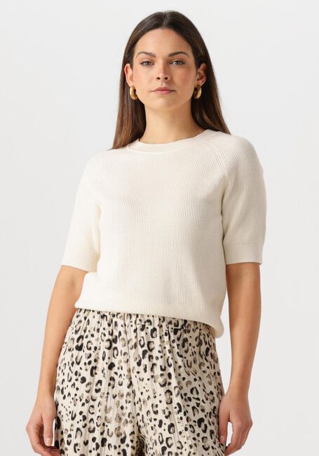 SELECTED FEMME T-shirt SLFELINNA NEW SS KNIT TOP en beige - large