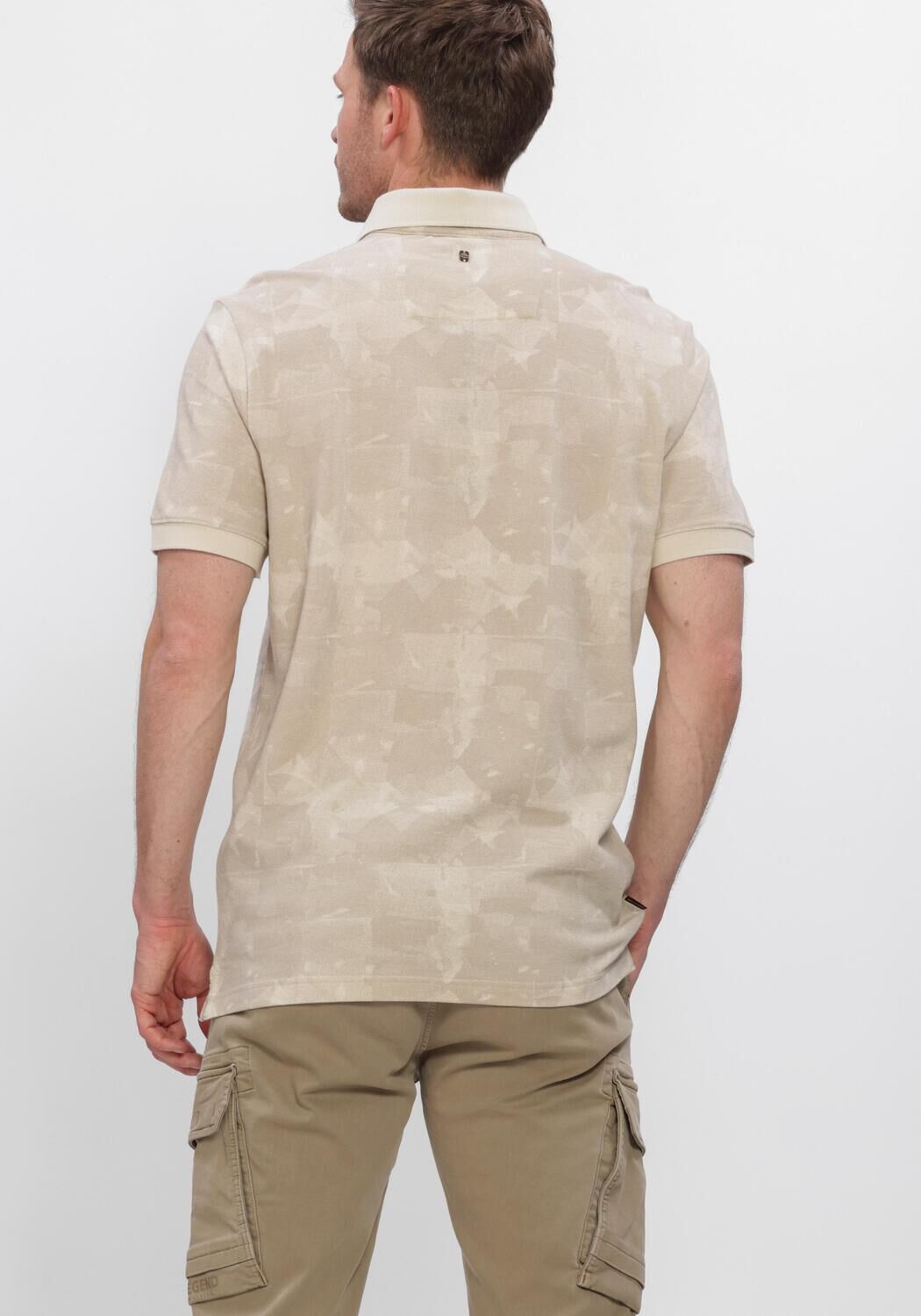 PME LEGEND Polo SHORT SLEEVE POLO PRINTED TWO TONE PIQUE en beige - large