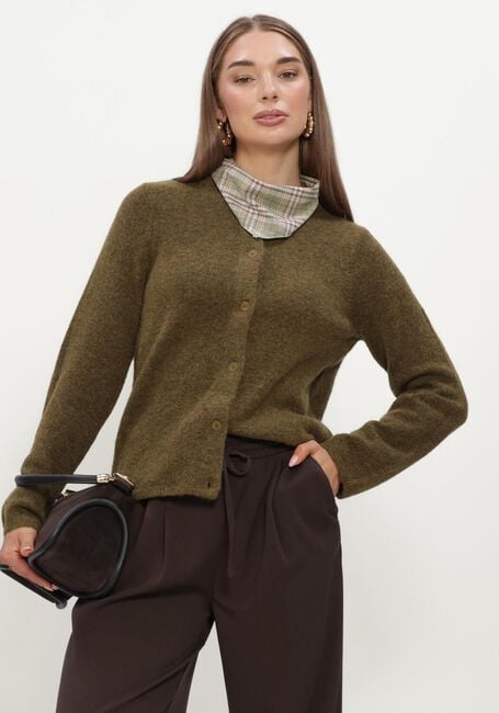 Groene SELECTED WOMEN Vest SLFLULU NEW LS KNIT CARDIGAN - large