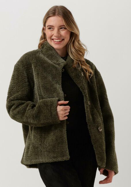 ANOTHER LABEL Manteau Teddy AVA JACKET en vert - large