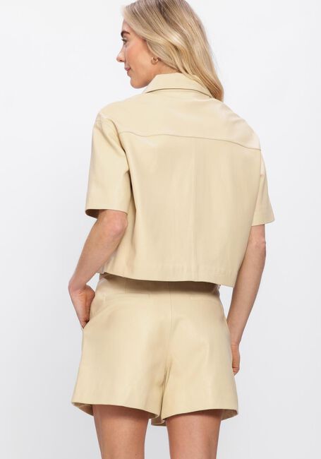 Beige STUDIO AR Leren jas EVELINE SHEEP SOFT WAXED - large