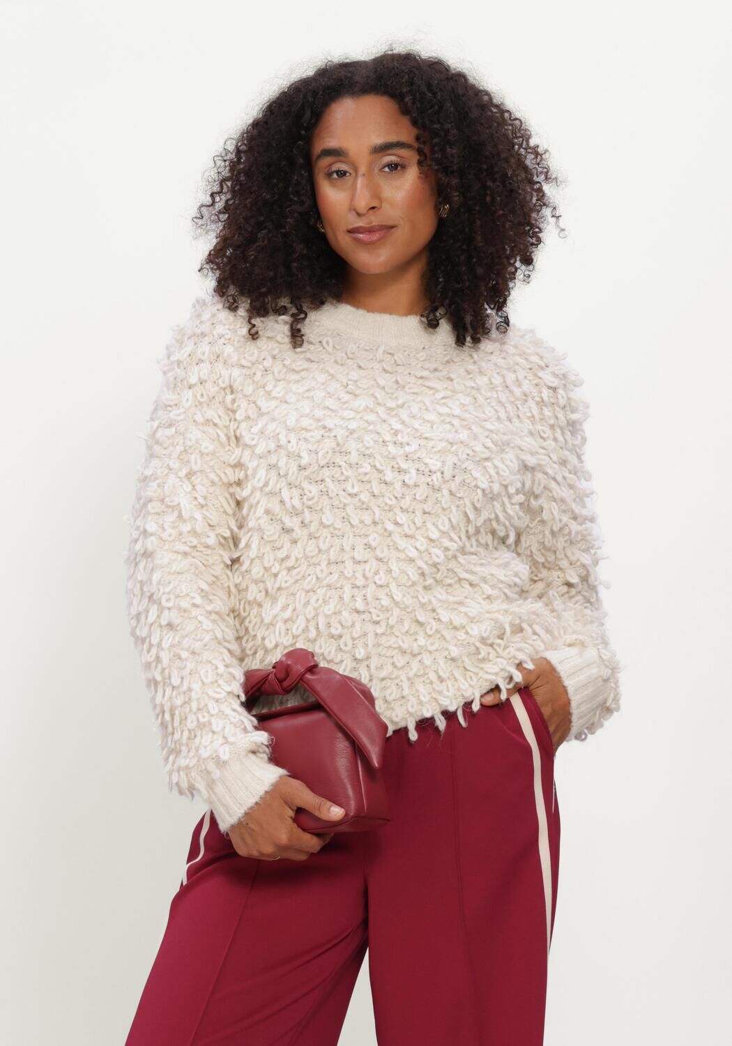 POM AMSTERDAM Pull NAOMI IVORY Blanc - large