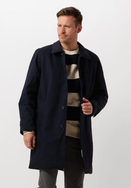 Donkerblauwe SELECTED HOMME Jassen SLHJONES COTTON MAC COAT - large