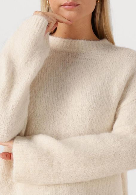 Gebroken wit SELECTED WOMEN Trui SLFGABRIELLA LS KNIT NEW O-NECK - large