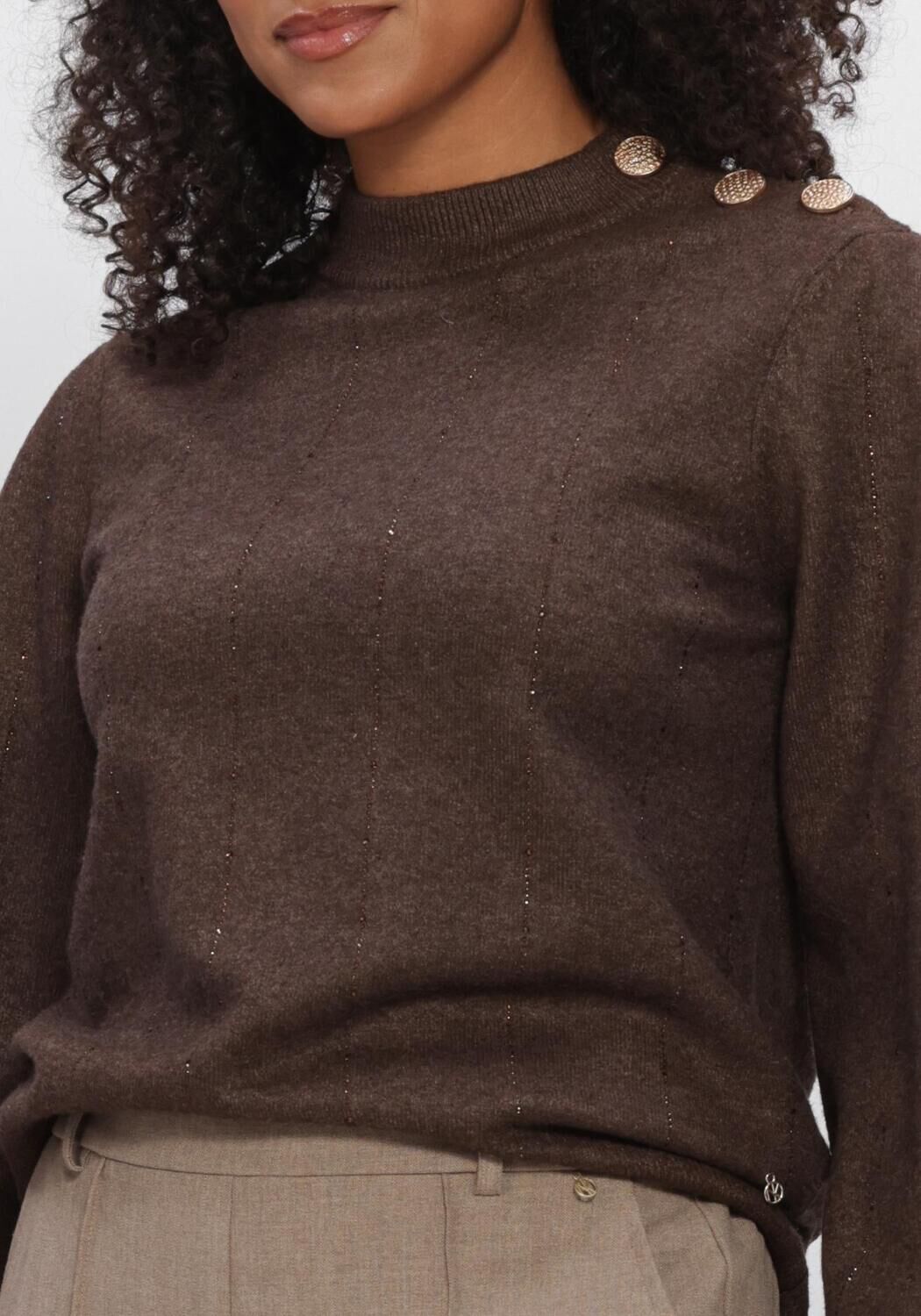 NUKUS Pull MOLLY PULLOVER STRASS en marron - large