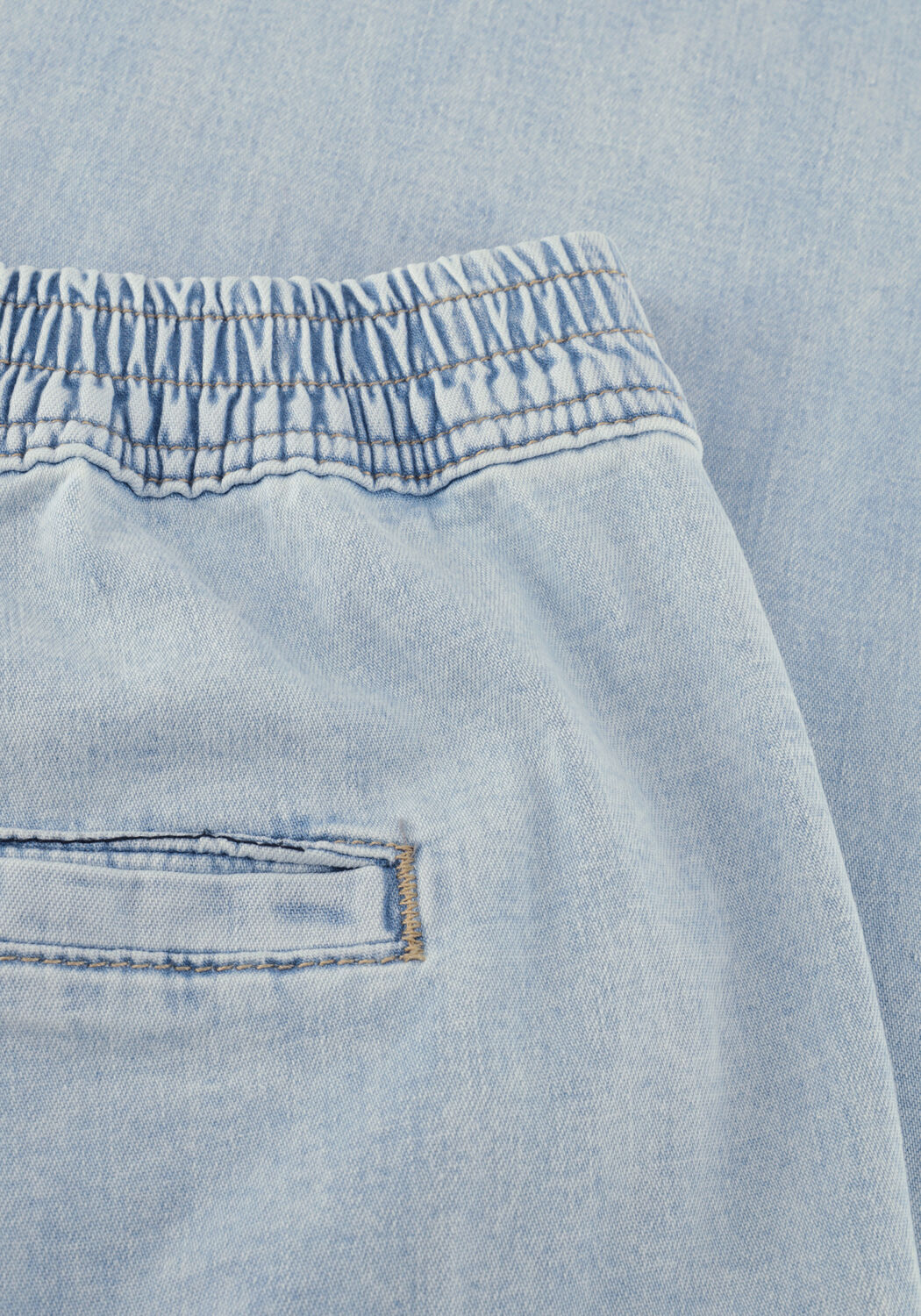 JANSEN AMSTERDAM Wide jeans SAAR BROEK LLBD 429 LIGHT DEMIN LONG WIDE ELASTIC WAIST AT BACK Bleu clair - large