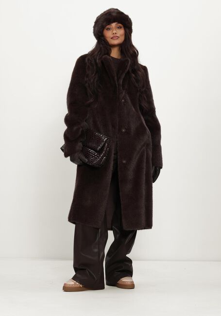 Bruine BEAUMONT Faux fur jas COBY COAT - large