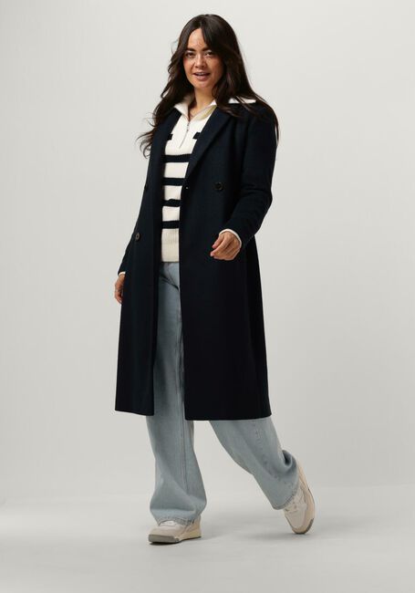 Donkerblauwe MODSTRÖM Mantel ODELIA LONG COAT - large