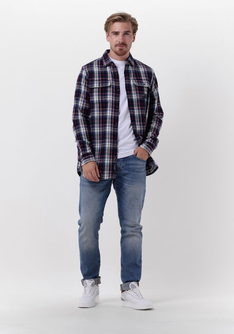 Blauwe SCOTCH & SODA Casual overhemd REGULAR FIT MID-WEIGHT BRUSHED FLANNEL CHECK SHIRT - large