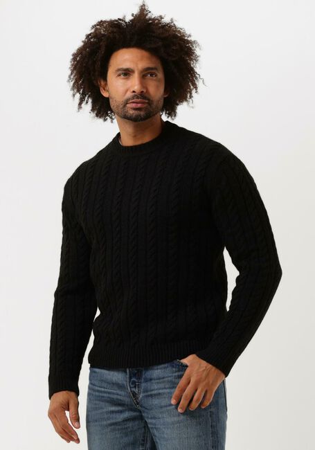 EDWIN Pull TWISTED CREW NECK SWEATER en noir - large