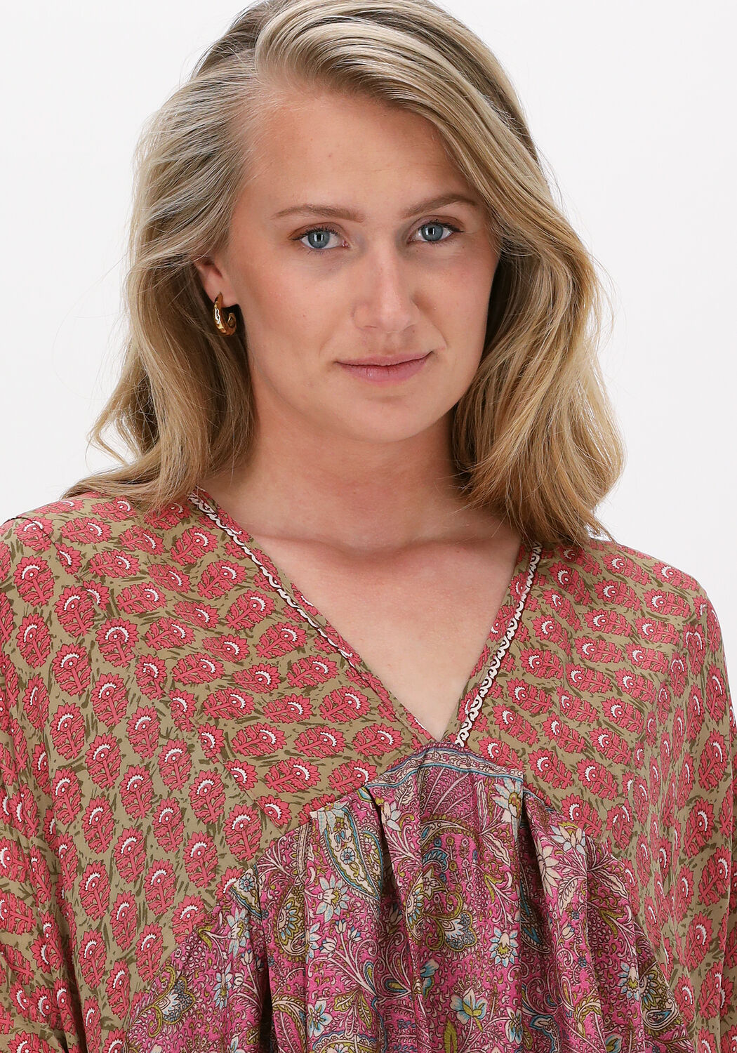 SISSEL EDELBO Robe maxi MADONNA MIX CAFTAN en rose