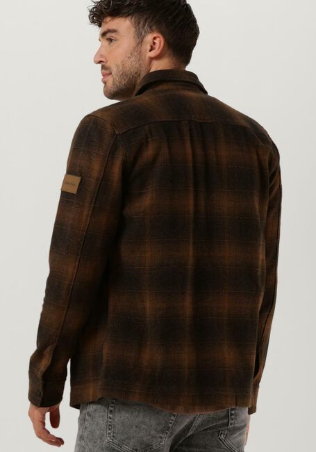 CALVIN KLEIN Surchemise BLURRED CHECK INDOOR OVERSHIRT en marron - large