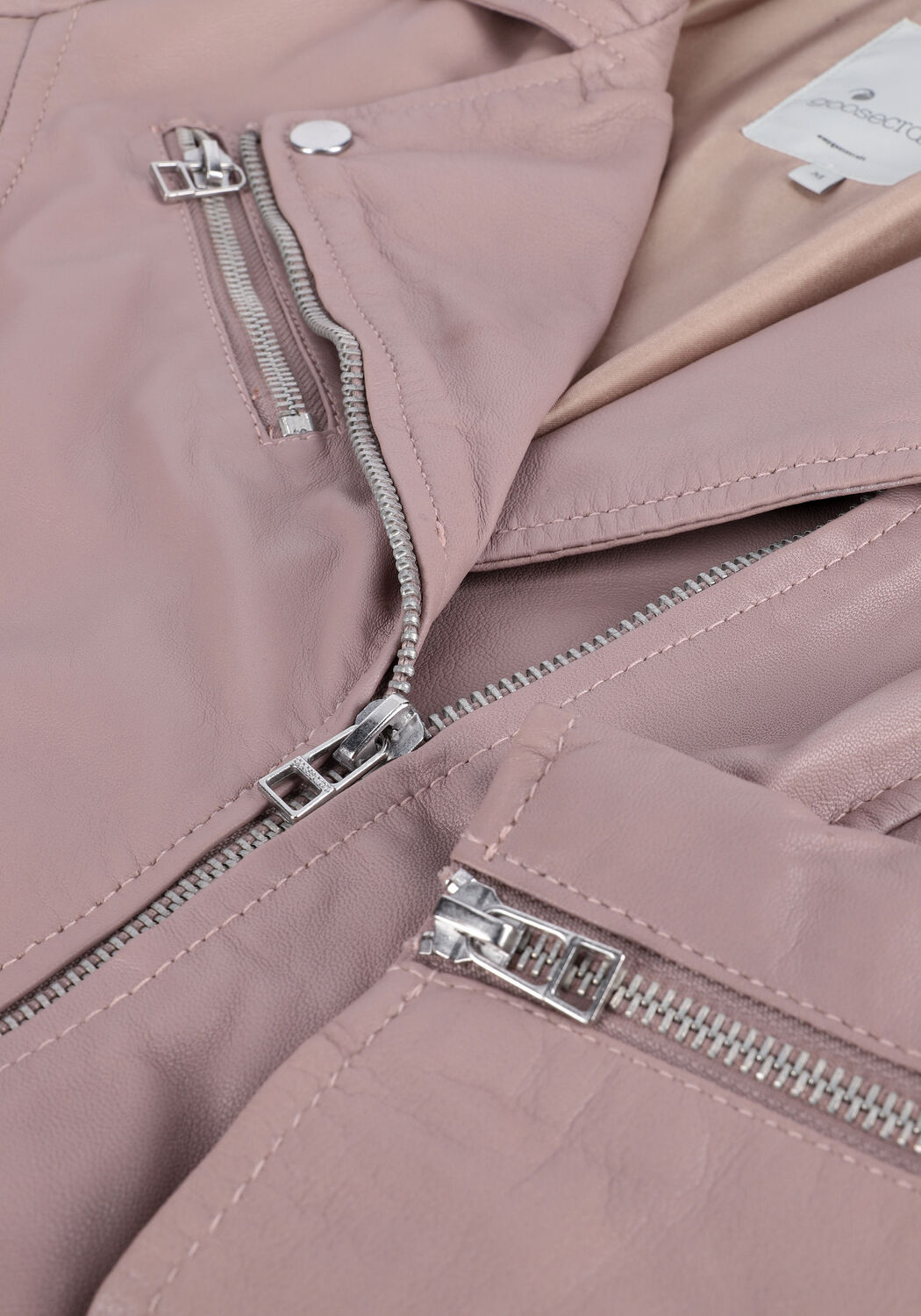 Roze GOOSECRAFT Leren jas JULIA BIKER - large