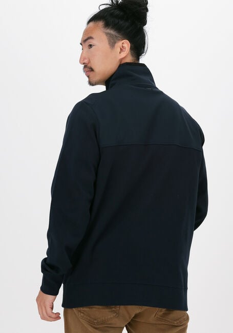 Donkerblauwe VANGUARD Vest ZIP JACKET MIXED MATERIAL SWEA - large