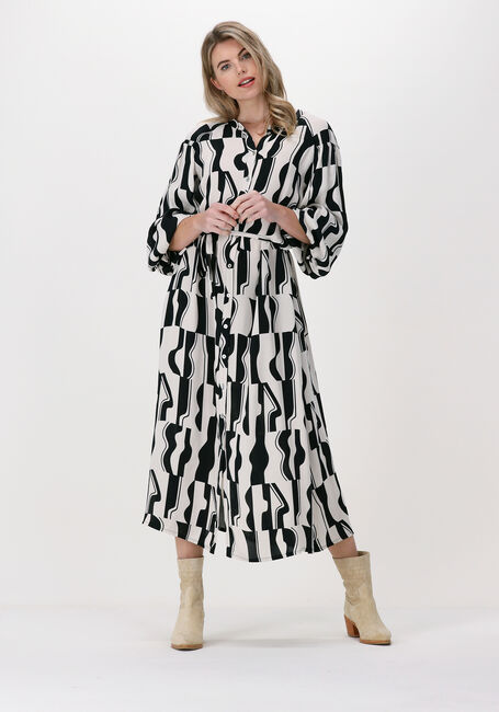 Beige SUMMUM Maxi jurk DRESS GRAPHIC TWO TONE - large