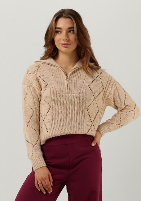 OBJECT Pull KELLY L/S KNIT PULLOVER en beige - large