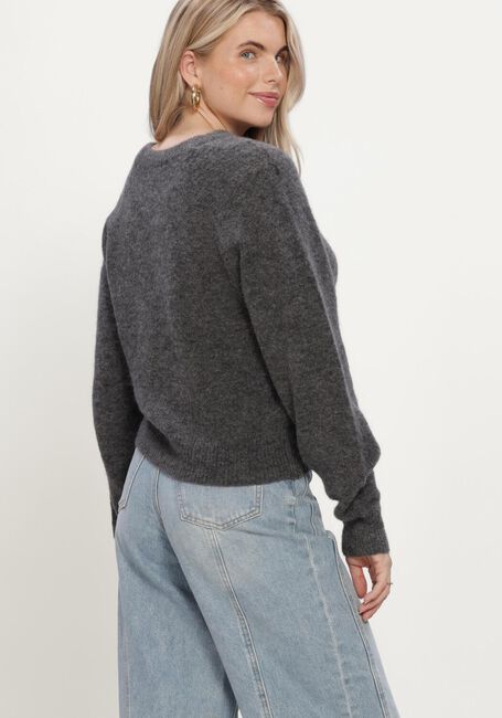 Donkergrijze Y.A.S. Trui YASJOHI LS WOOL BLEND PULLOVER - large
