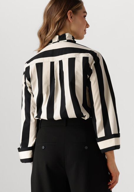 SUMMUM BLOUSE BOW STRIPE PRINTED Blouses en noir - large