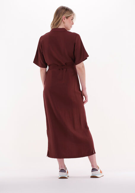 Bruine ANOTHER LABEL Midi jurk SANGO DRESS S/S - large