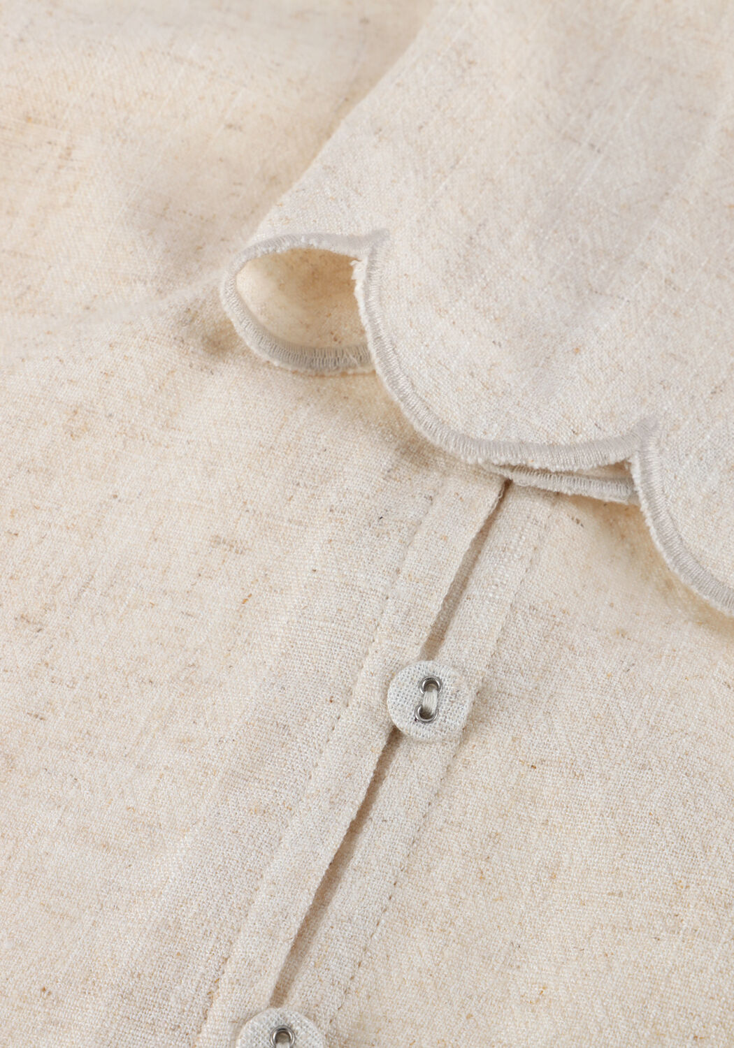 OBJECT Gilet OBJSANNE 2/4 LO V-NECK TOP en beige - large