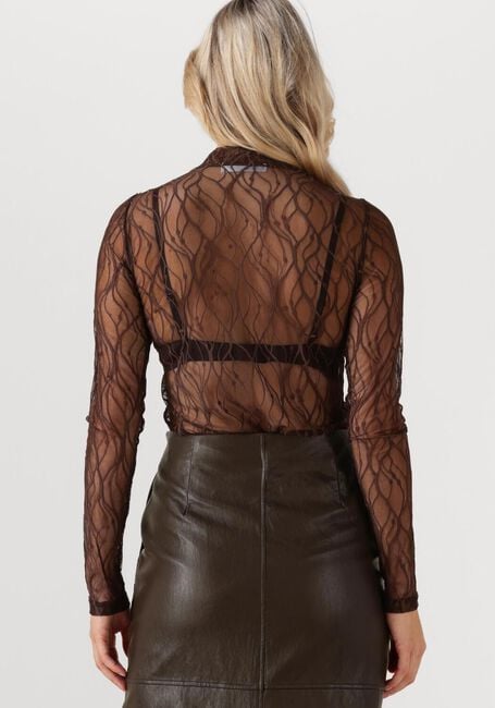 CO'COUTURE Haut MERCY MESH TURTLENECK en marron - large