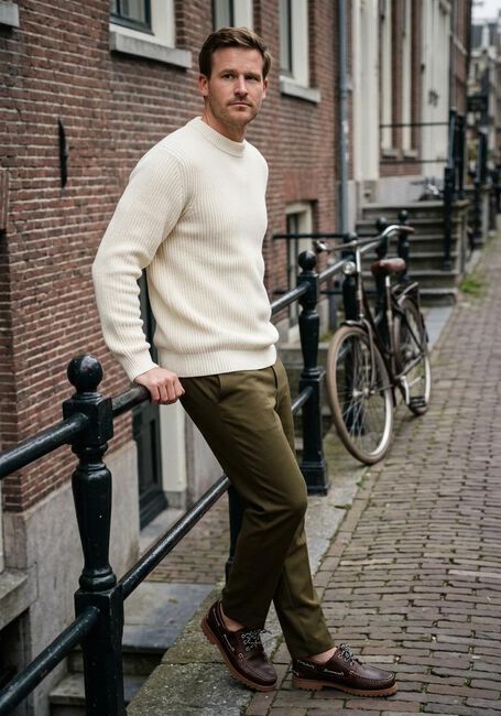 DSTREZZED Pull CREW RIBKNIT Blanc - large